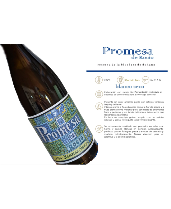 Promesa del Rocío Vino Blanco Seco Garrido Fino