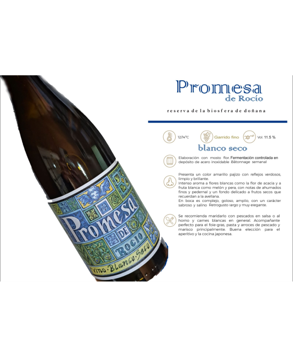 Promesa del Rocío Vino Blanco Seco Garrido Fino
