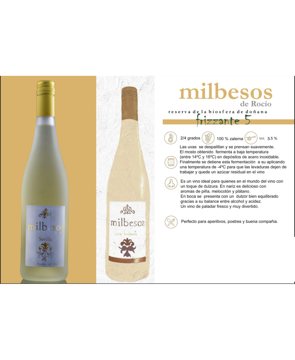 Milbesos del Rocío Frizzante 5 Blanco Semidulce