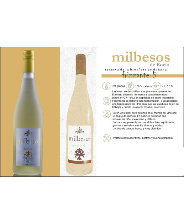 Milbesos del Rocío Frizzante 5 Blanco Semidulce