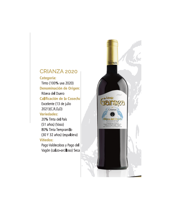 Linaje Garsea Crianza 2020 Ribera del Duero